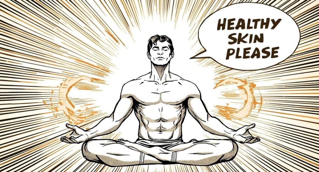meditating for skin tightening